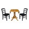 International Concepts 42 in. Dual Drop Leaf Table with 2 Ladder Back Dining Chairs - 3 Piece Dining Set K04-42DP-C46-2P - alternate 6
